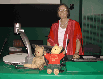 With teddies